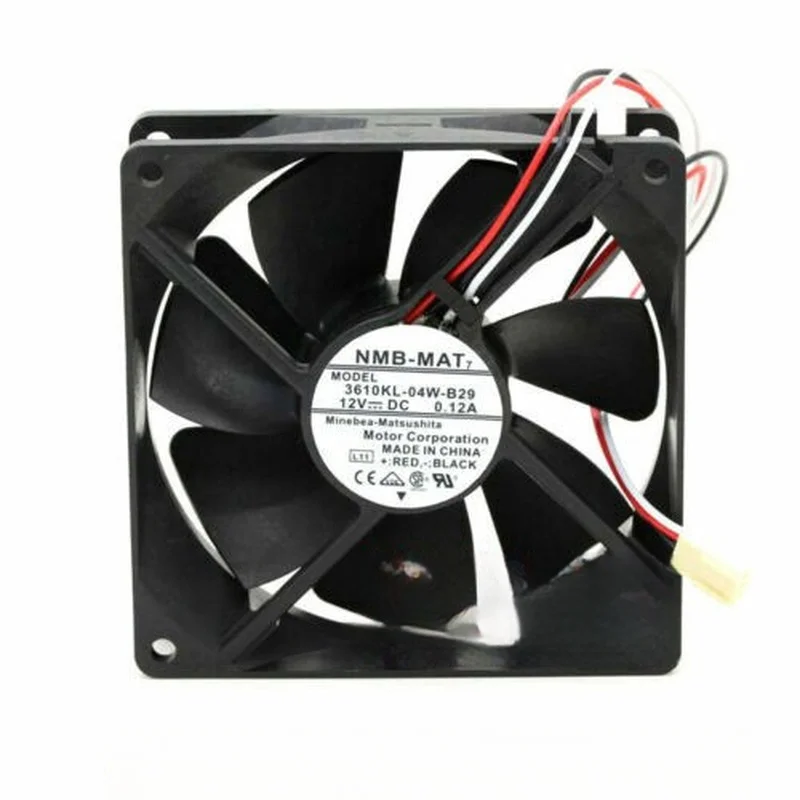 MY 1pcs For NMB 3610KL-04W-B29 9025 12V 0.12A 9CM Double Ball Cooling Fan 3pin