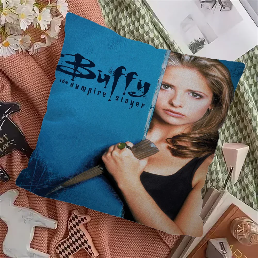 بافي المسلسل التلفزيوني مصاص الدماء القاتل القيقب تصميم غطاء الوسادة سعيد الخريف الحصاد ديكور عطلة الديكور غطاء وسادة