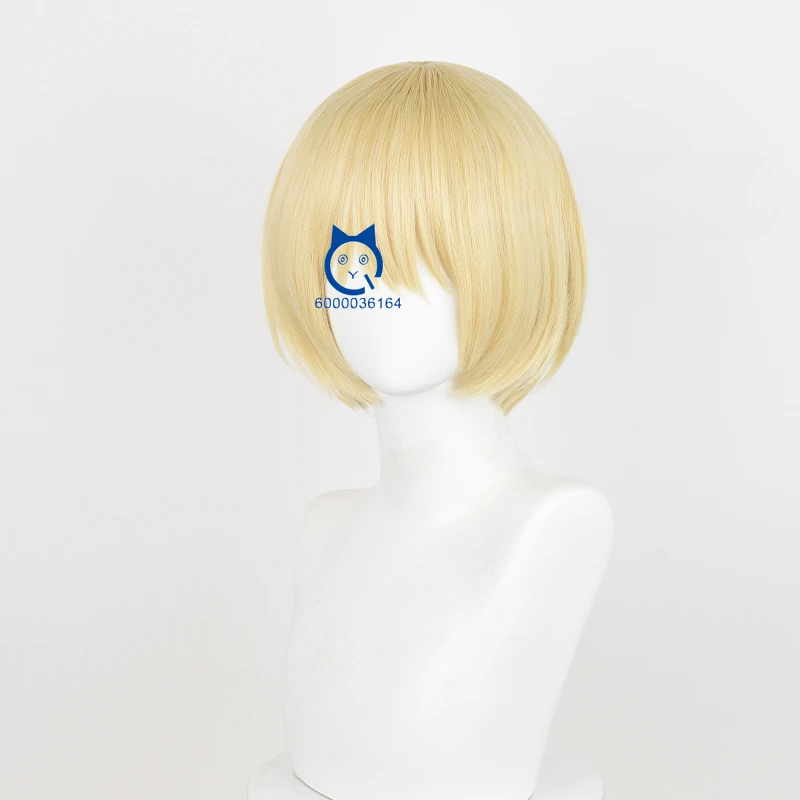 2024 Atttack on Tiitan Anime Armin Arlert Hot Cosplay Short 30cm Light Gold Wig Heat Resistant Synthetic Hair Comic Con Party