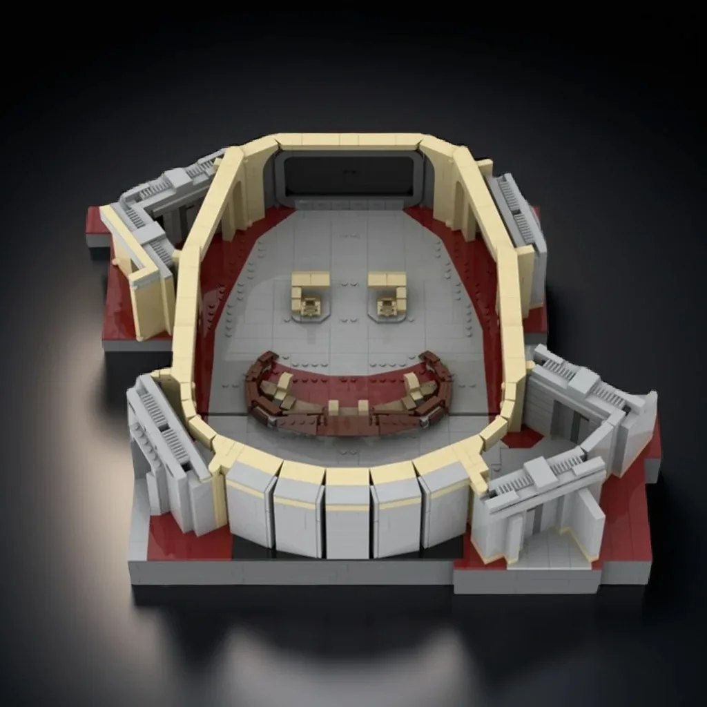 

3149PCS MOC Architecture Star Treken Next Generation Enterprise D Main Bridge Model Custom Brickss DIY Assembly Display Gift Set