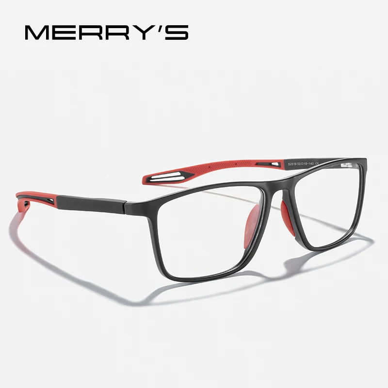 

MERRYS Sports Men's Glasses TR90 Frame Sturdy Wear-resistant Non-slip Prescription Spectacles Light Cycling Eyeglasses S2519