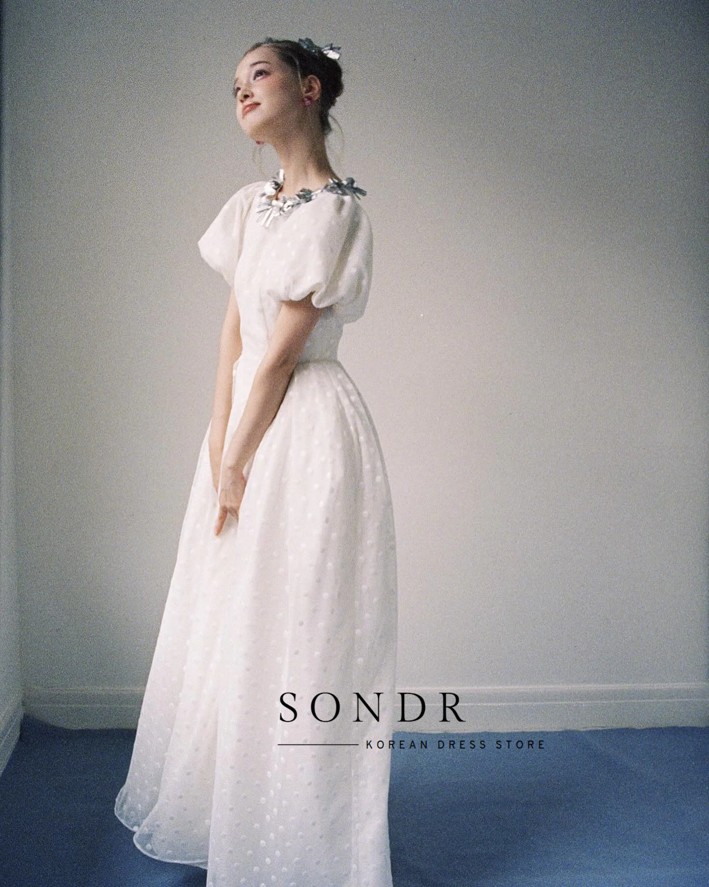 Sondr O-Neck Sweet Simple Korean Wedding Dresses A-Line Silk Tulle Elegant Bridal Gowns Customized Photo Shoot 웨딩드레스