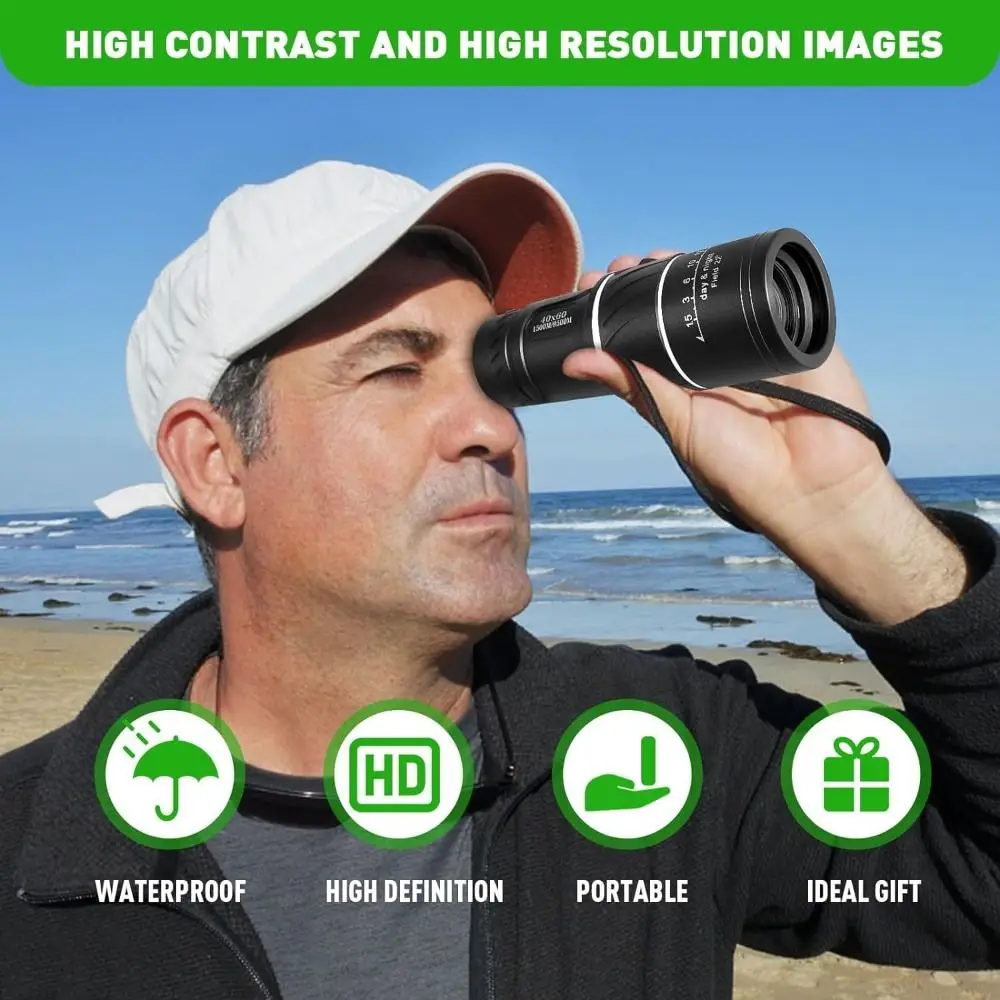 New 16x52 Monocular Telescope Dual Focus High-Power HD Zoom Scope Long Range High Magnification Night Spyglass Telescope Outdoor