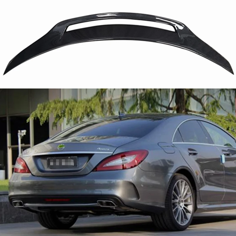 For Mercedes-Benz CLS W218 GT Style Carbon Fiber Rear Spoiler Trunk Wing 2011-2017 FRP / Forged carbon