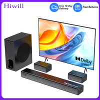 Hiwill A51 Pro 5.1 Channel Soundbar Subwoofer Speaker Kit Dolby Atmos 6.5'' Wireless Subwoofer 9 Drivers 420W Peak Power