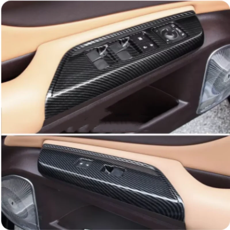 Car door Window glass switch button panel lift armrest handrail trim frame 4pcs For lexus Es Es200 Es250 es300h es350 2018-2022