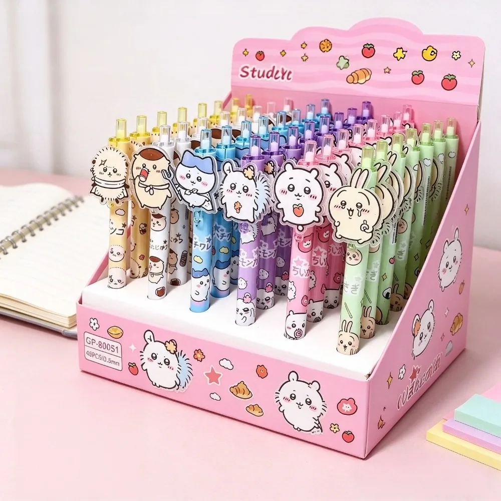 Cartoon Chiikawa Usagi Hachiware Momonga Decor Patch Press Pen, Kawaii Student Writing Stationery, Children Birthday Gift