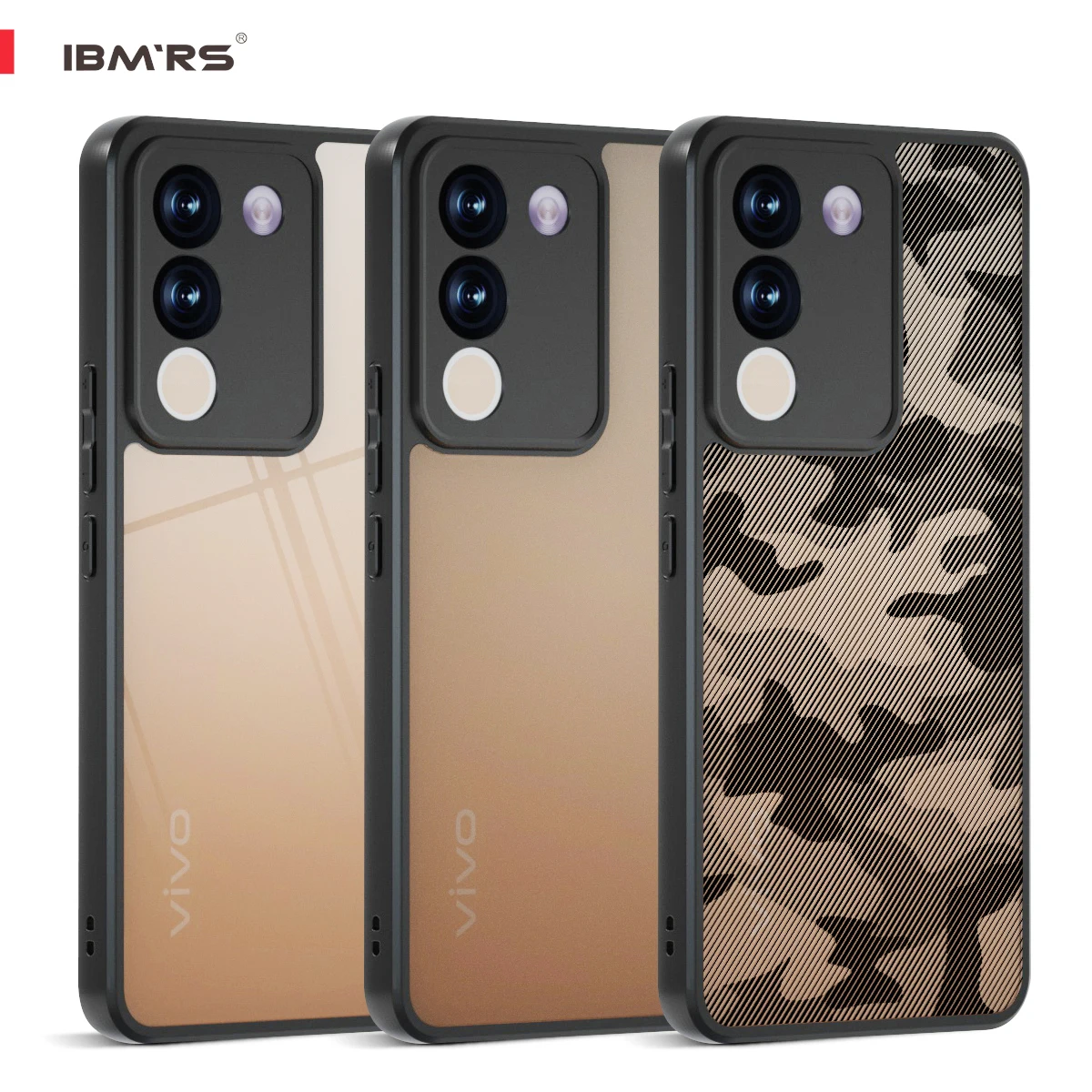 

for vivo V29E/Y200 Camo Case, Military Shockproof Hybrid Protective Cover with Lanyard Hole & Camera Protection