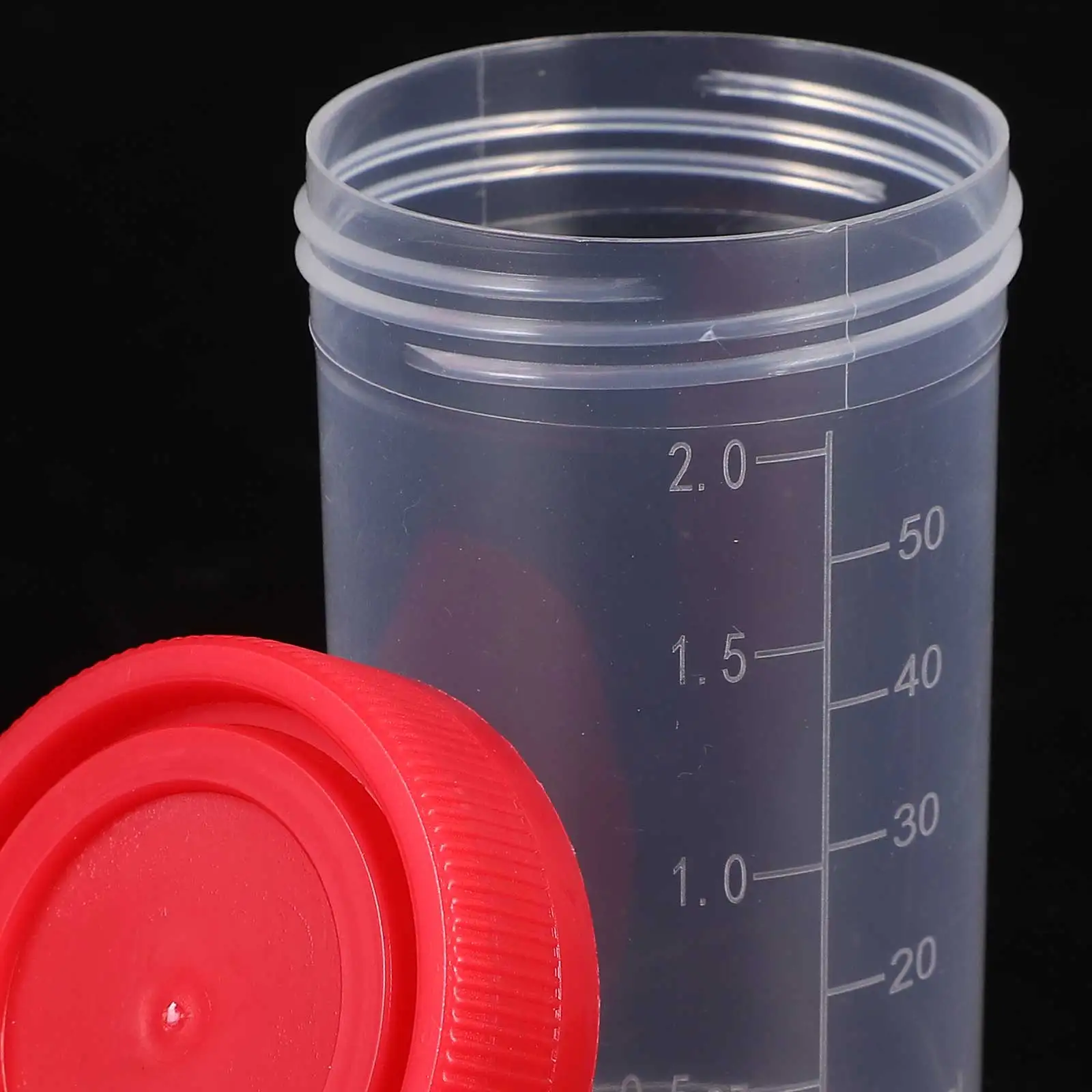 

50 Pcs Urine Cups Specimen Sample Containers Plastic Lids Cover Collection Testing Medical Laboratory Tools Equipment