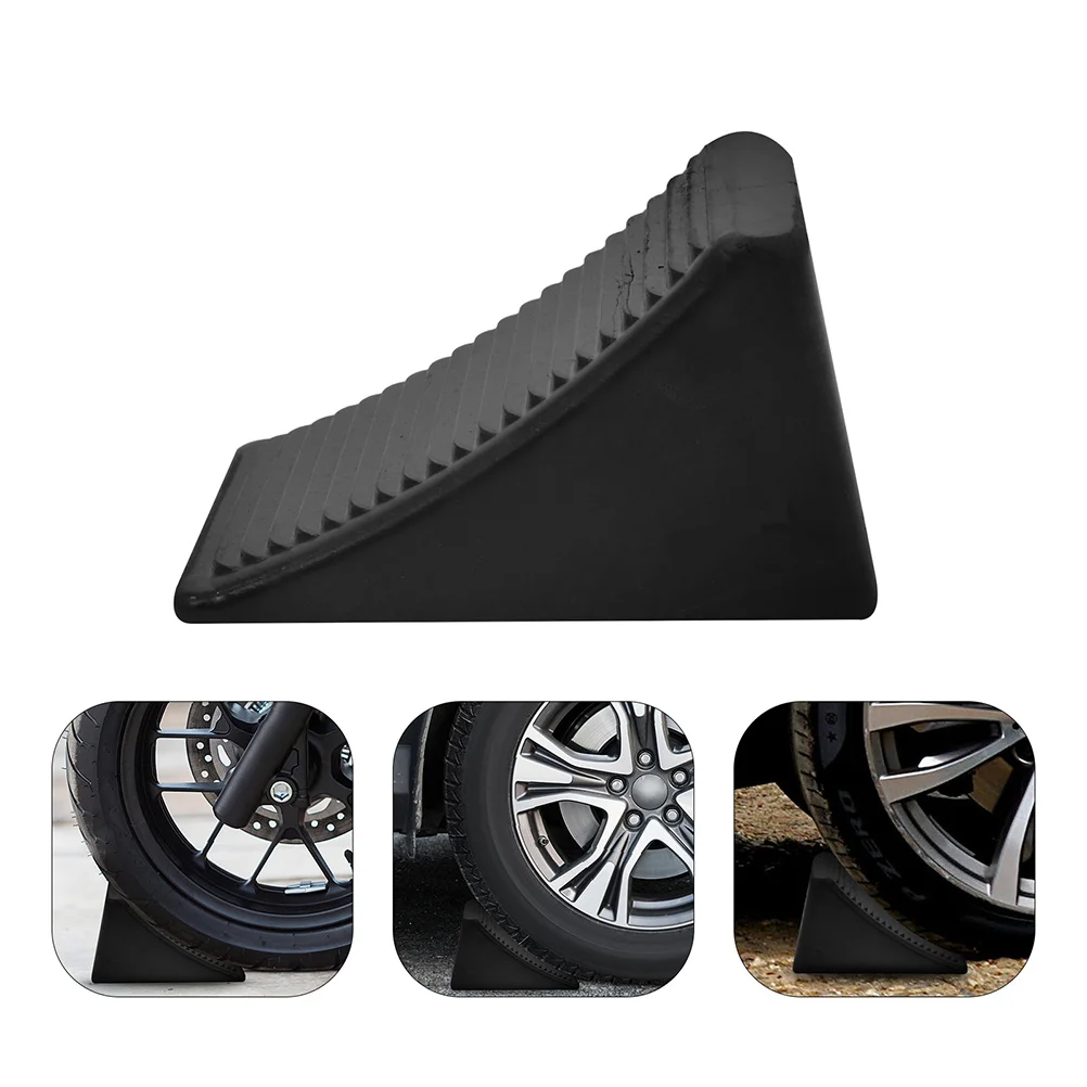 

2 Pcs Backstop Rubber Parking Chocks Rv Accessories Dirt Bike Trailer Wheel Stoppers