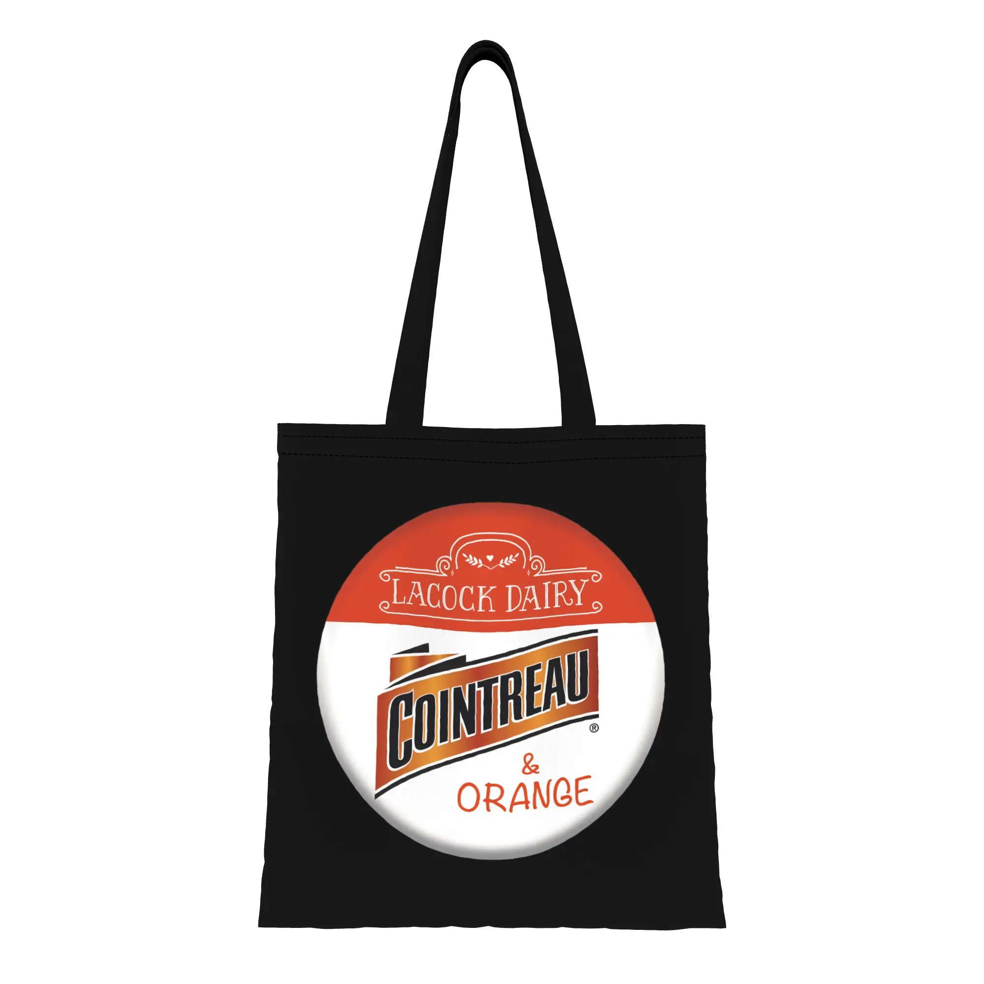 

Холщовая сумка-тоут CCointreau Orange Lacock Dairy Button Badge, идеально подходит для покупок, путешествий, активного отдыха, прочная сумка через плечо