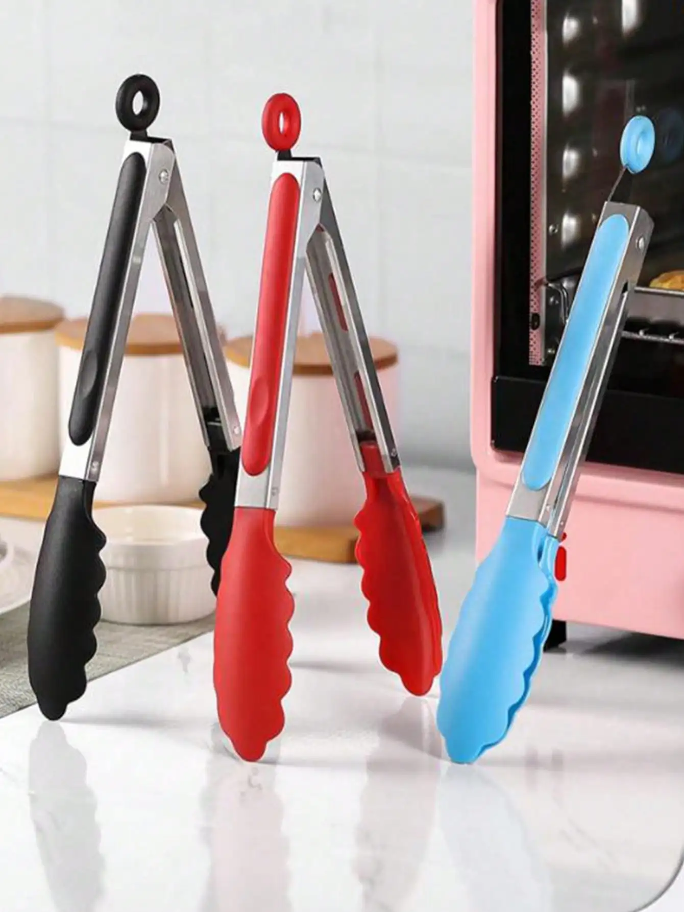 1pcs-9 inch heat-resistant food clip, stainless steel food clip, bread clip, barbecue clip, heat-resistant barbecue clip, kitche