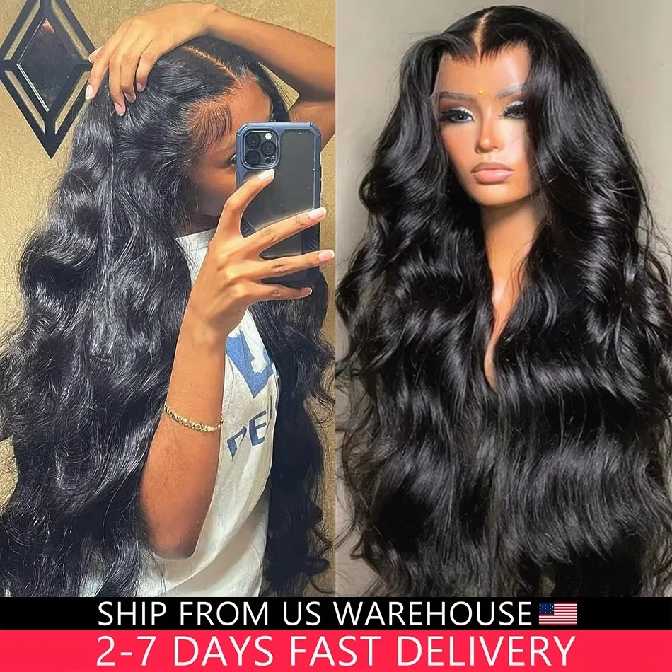 

250 Density Body Wave Lace Front Wig 13x4 13x6 40 Inch Lace Closure Wig Gluless Transparent Human Hair Lace Frontal Wig Sal