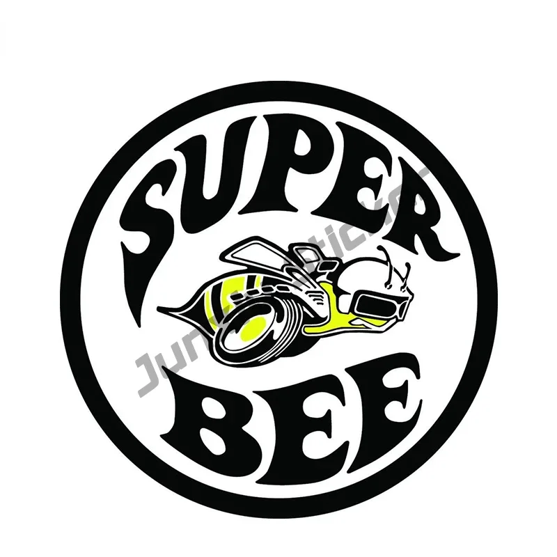 Funny Car Stickers Cartoon Strong Angry Super Bee Decal Waterproof Sunscreen Auto Motor Decoration Graphics Accessories Vinyl