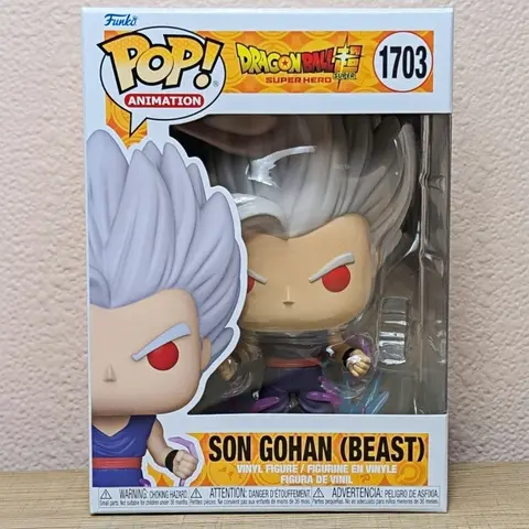 Funko Pop! Original Dragon Ball Super Hero Son Gohan Beast #1703 Vinyl Figure Anime Collectible Model Desktop Ornament Toy Gift