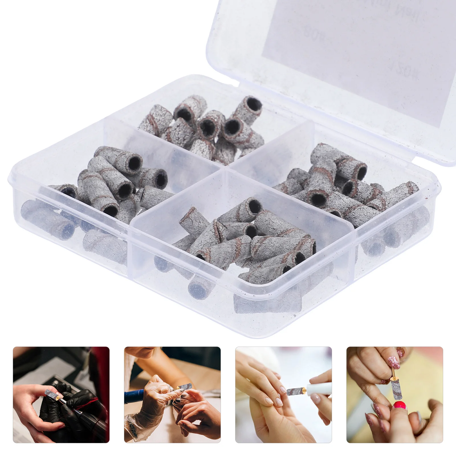 

60Pcs Sanding Bands for Nail Drill Fine Grit Durable Easy to Use Manicure Accessories Gel Polish Nail Sanding Bands