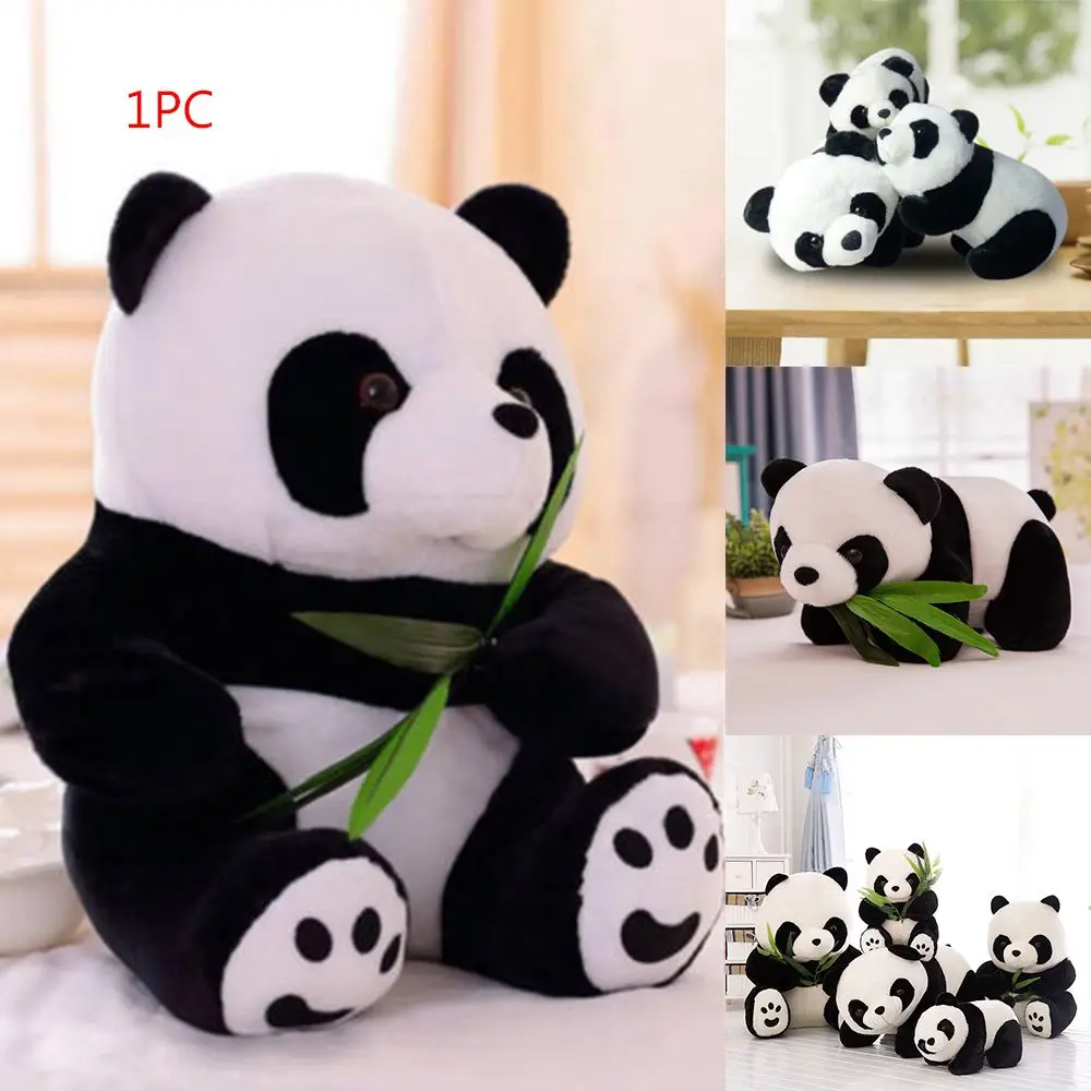 

9/10/12/16cm Lovely Bear Kneeling Sitting Soft cloth Toy Plush Panda Cute Cartoon Pillow Stuffed Animals Present Doll