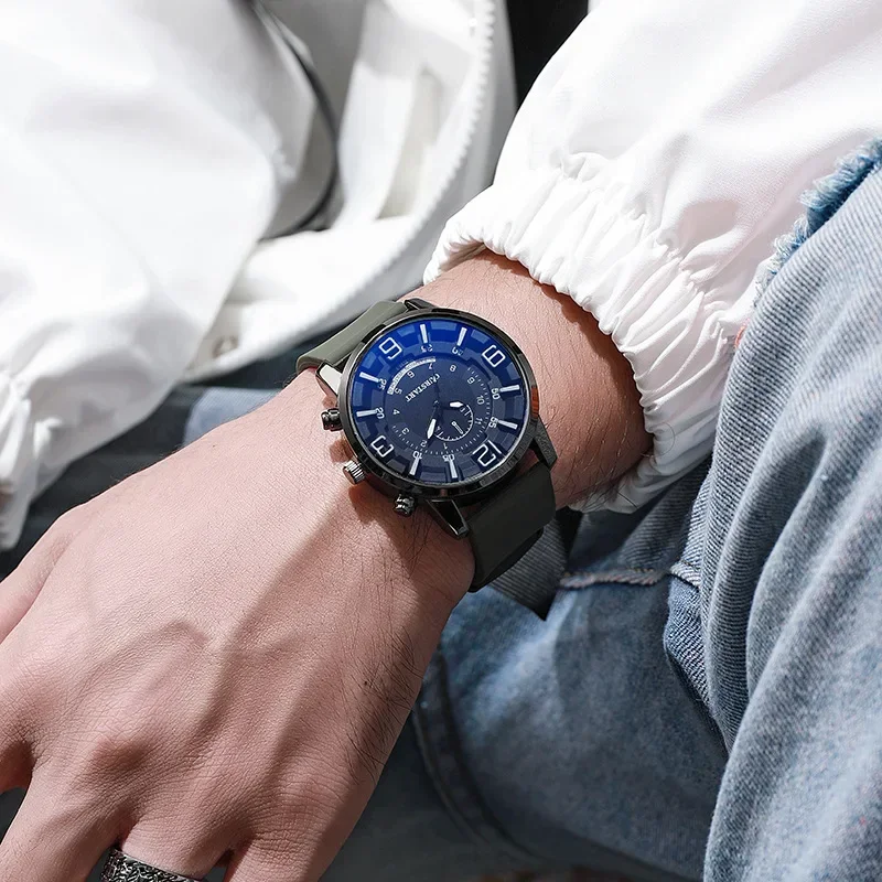 Siliconen Horloges Voor Mannen Vrouwen Grote Wijzerplaat Quartz Polshorloges Nieuwe Modieuze Eenvoudige Casual Horloge Klok Geschenken Voor Elke Dag