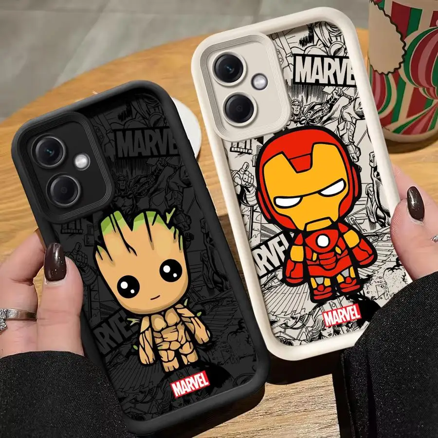 

Soft Cover Case for Redmi A3X A1 Plus 13 12C 13C A2+ A3 14C 12 A4 Cartoon Marvel Iron Man Groot