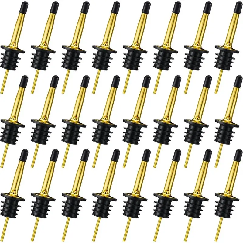 

Резиновые пылезащитные колпачки SHGO, 24 шт., набор конических носиков из нержавеющей стали для бутылок, принадлежности для бара, для масла, пива, воды