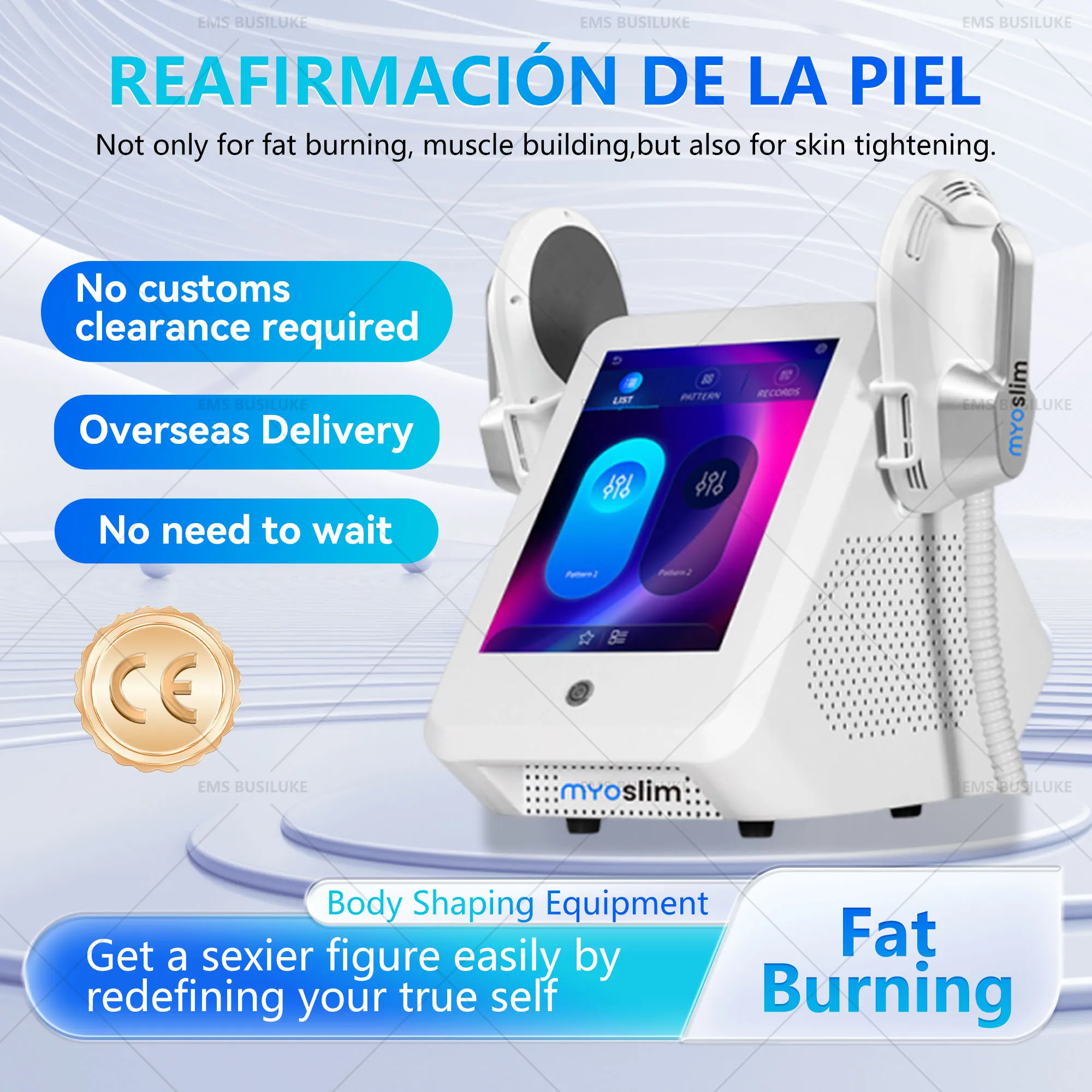 

MYOslim 6000 Вт Sculpt Machine RF Новая скульптура жира в организме Электромагнитная стимуляция мышц для похудения Салон технологии таза