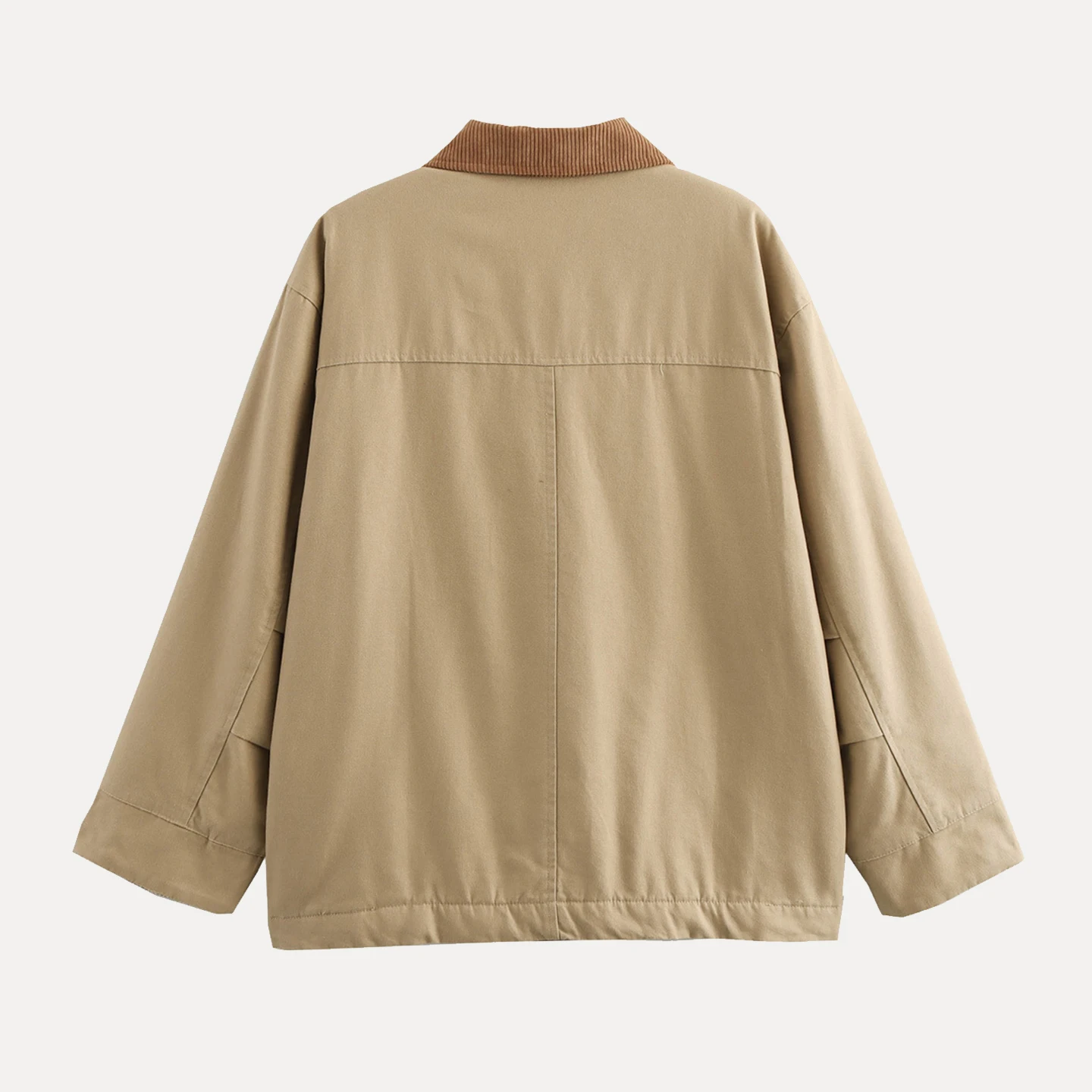 

Свободный крой, парусиновая куртка Jaet ort Sle, женская зимняя модная повседневная верхняя одежда с свободным воротником и отложным воротником, пальто