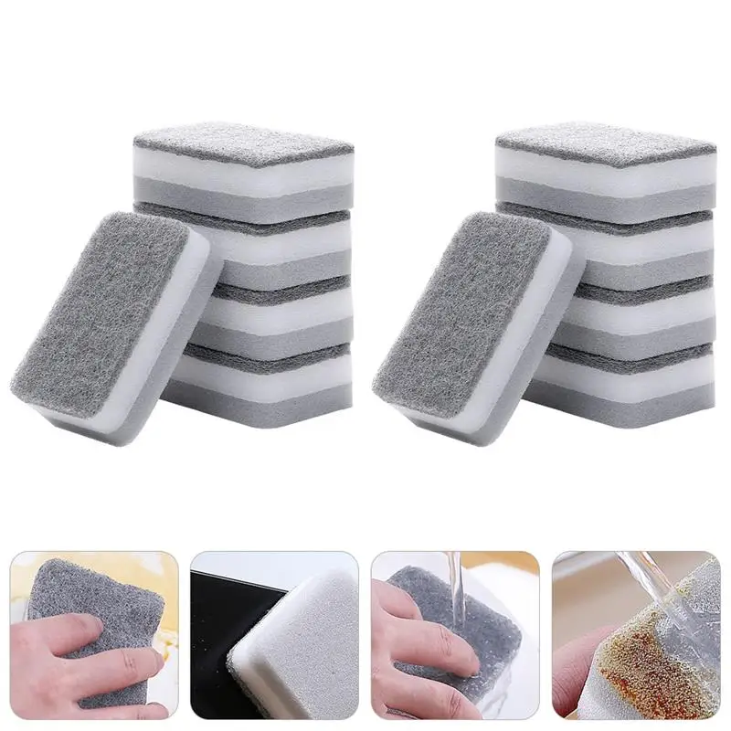 10pcs Scouring Pad Kitchen Cleaning Cleaner For Cleaning Kitchen Refill Refill Sponges Cleaner For Cleaning Kitchen Cleaning