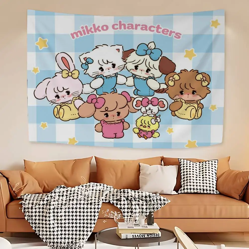 

M-Mikko C-персонажи мультфильм гобелен для гостиной домашний декор в общежитии INS домашний декор