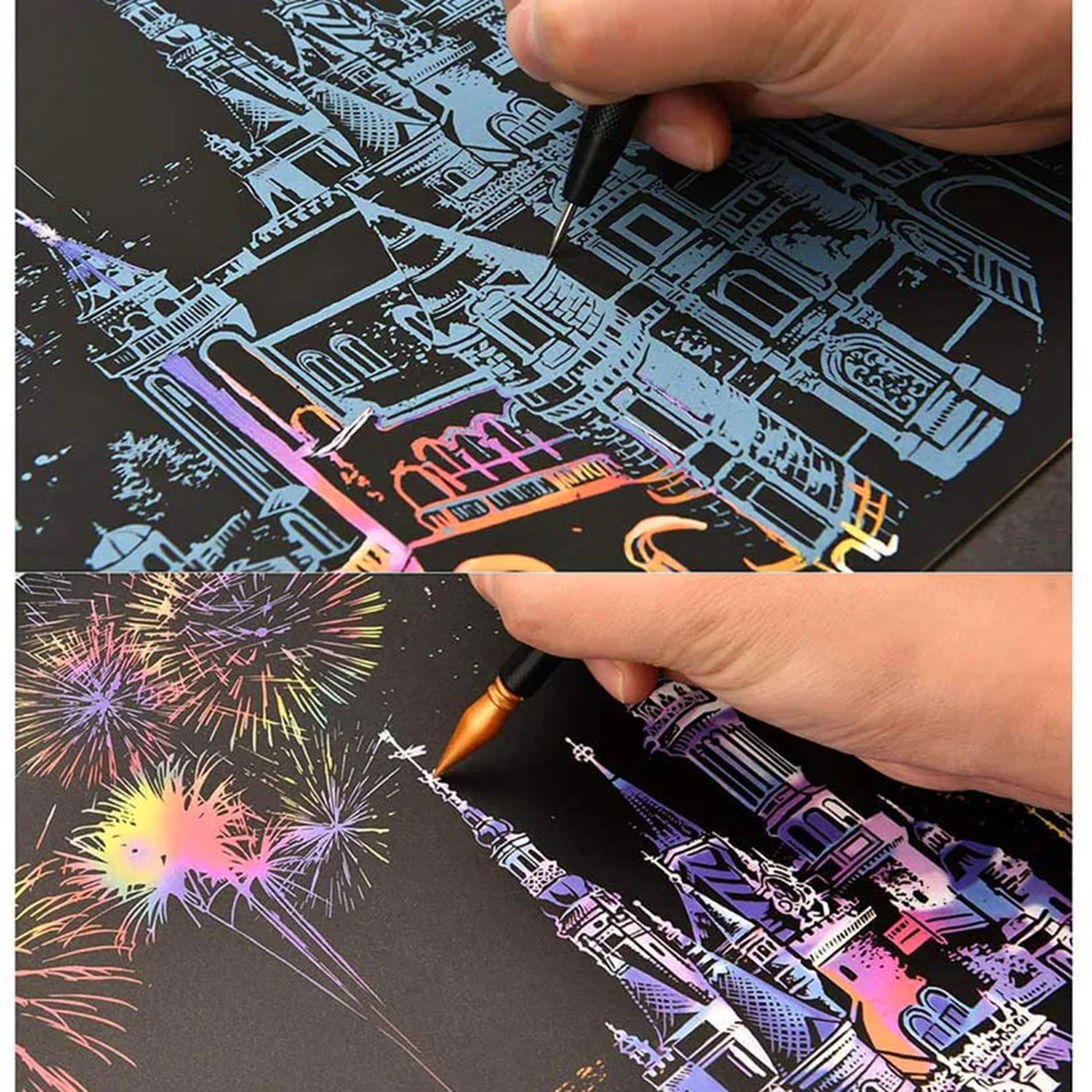 

14Pcs Scratching Drawing Tools Set Curved Grip Scratch Painting Stylus Paper Art Carving Tool for Kids Adults Painting Tools