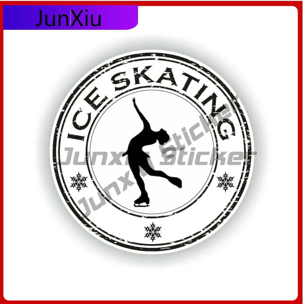 

Ice Skating Sticker Sports Funny Cute Wall Motorcycle Fade Resistant Car Modification Vinyl Decal For Car Truck SUV Window