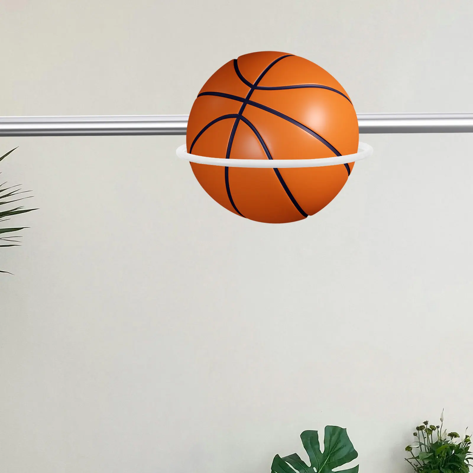 

Набор из 5 штук: Изящная белая металлическая настенная стойка для хранения мячей, регулируемая универсальная подставка для демонстрации футбольных и баскетбольных мячей