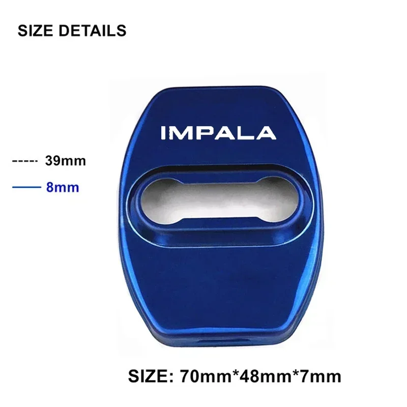 4PCS Stainless Steel Door Lock Cover for Chevrolet IMPALA Logo Anti Rust Protect Case Interior Styling Auto Accessories - view 5