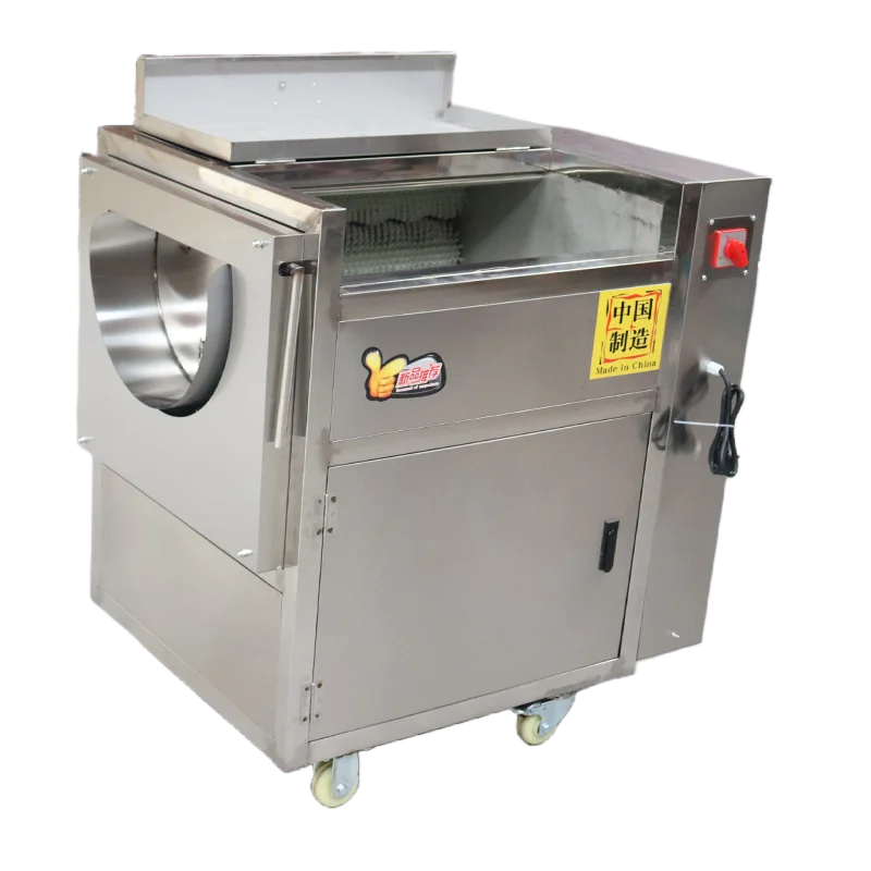 #Easy to Operate Automatic Industrial 500kg/h Potato Ginger Roller Washer Brush Peeling Machine*