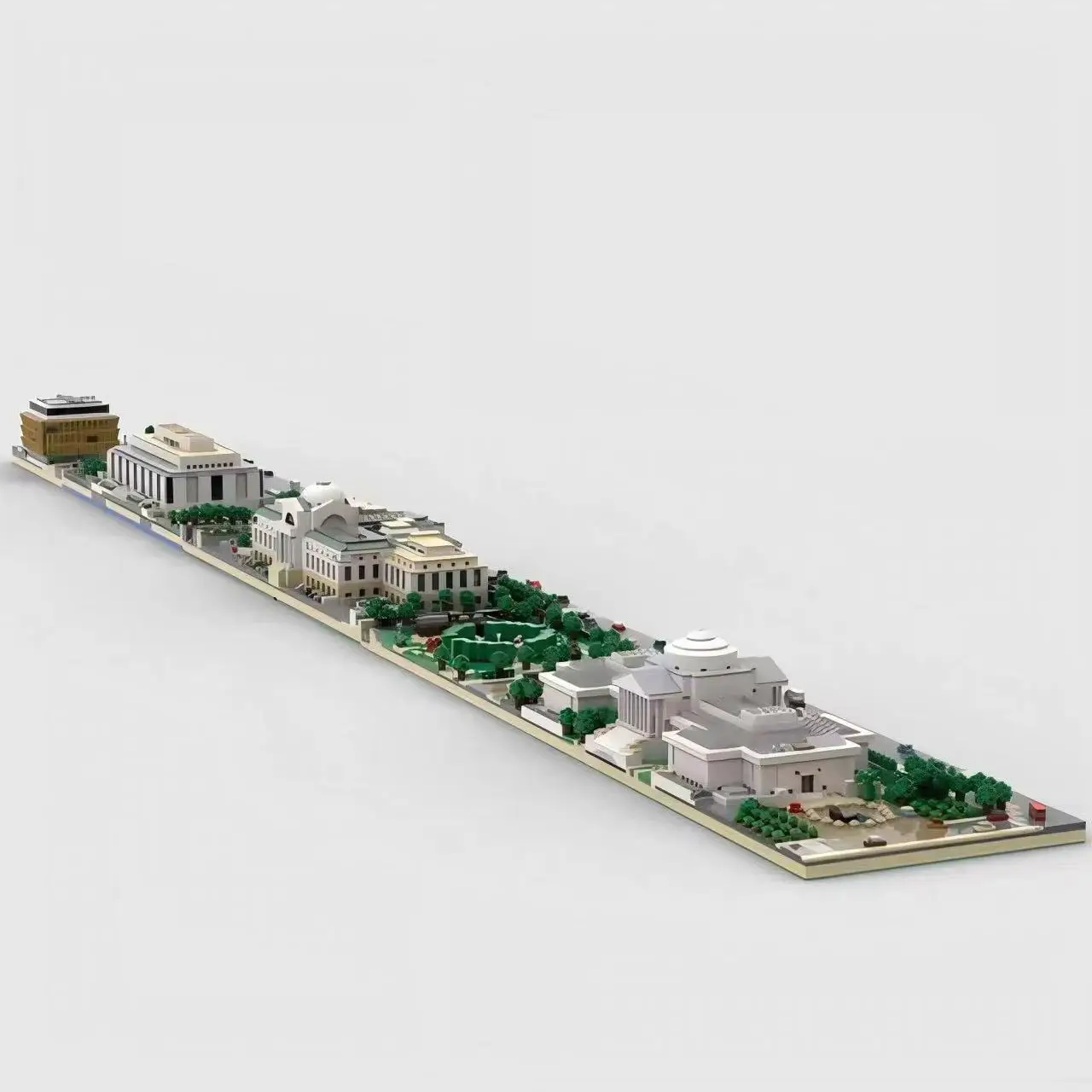 MOC الوطنية مول المرحلة 1 اللبنات مجموعة العمارة تاون ساحة الصرح منزل الطوب لتقوم بها بنفسك لعب للأطفال هدايا عيد ميلاد