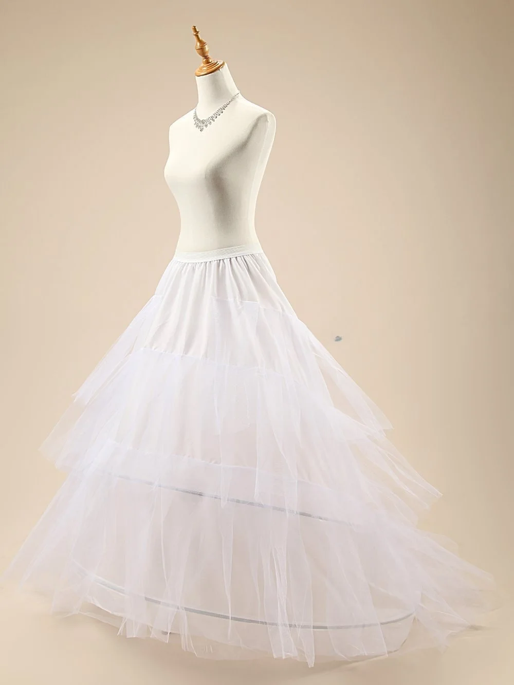 Neueste moderne 2 Schichten 2 Reifen Ballkleid Brautkleid Unterrock Krinoline Braut Hochzeit Petticoat