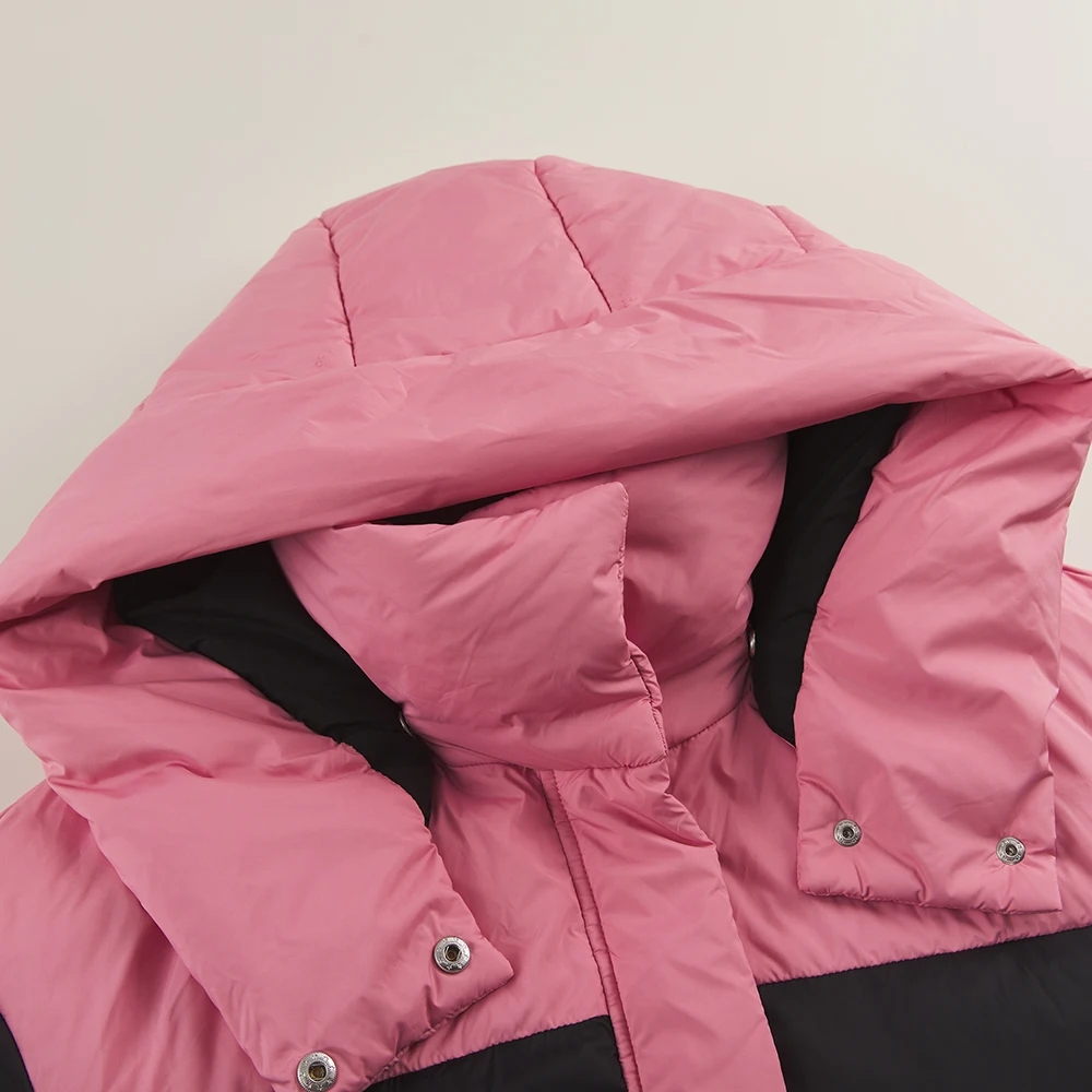 Metersbonwe Long Hooded Down Jacket Puffer Women Thick Winter Parker Coat Ladies New Fashion Warm Jackets Casual Outerwear