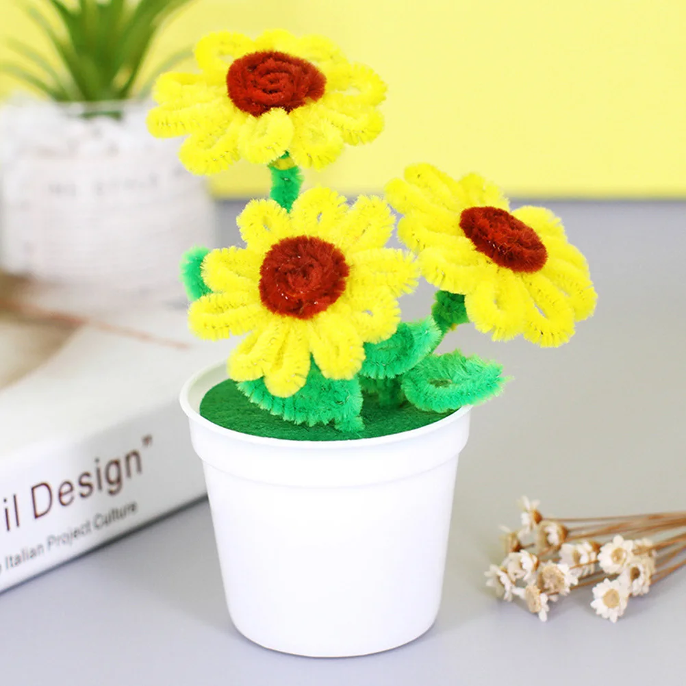 مجموعة أوعية زهور مكونة من 4 قطع للأطفال، متينة وعملية وعملية لعيد الأم والذكرى السنوية وتاريخ عيد الحب والنشاط الحرفي #4