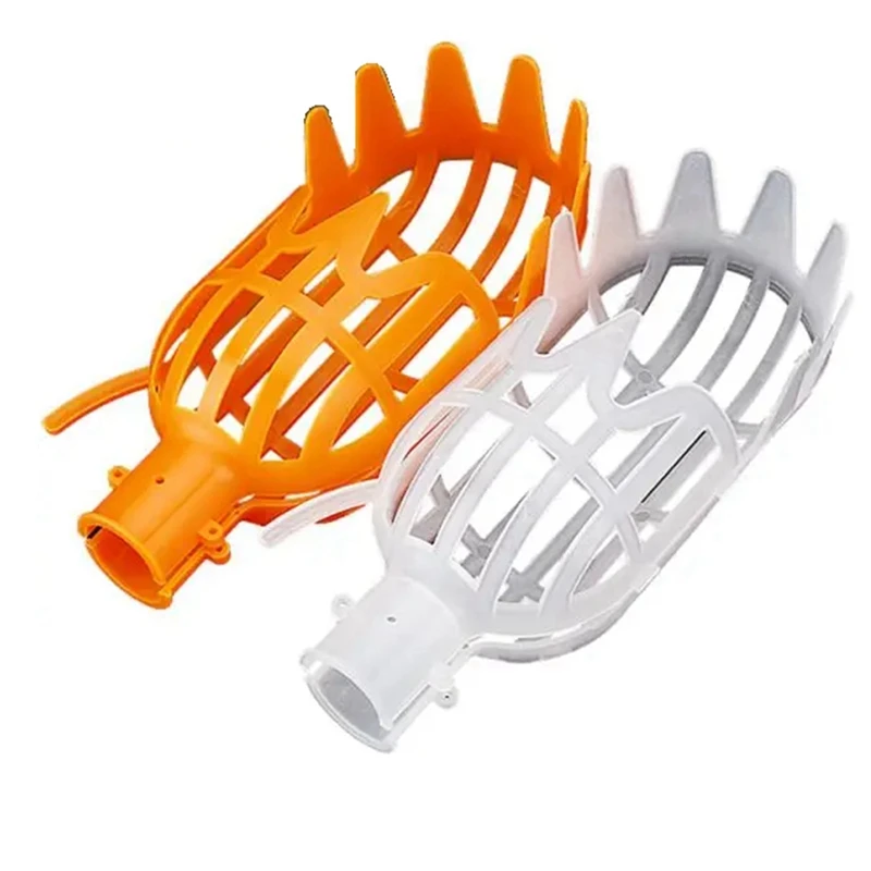 2Piece Basket Fruit Picker Catcher Agricultural Bayberry Jujube Picking Supplies White&Yellow