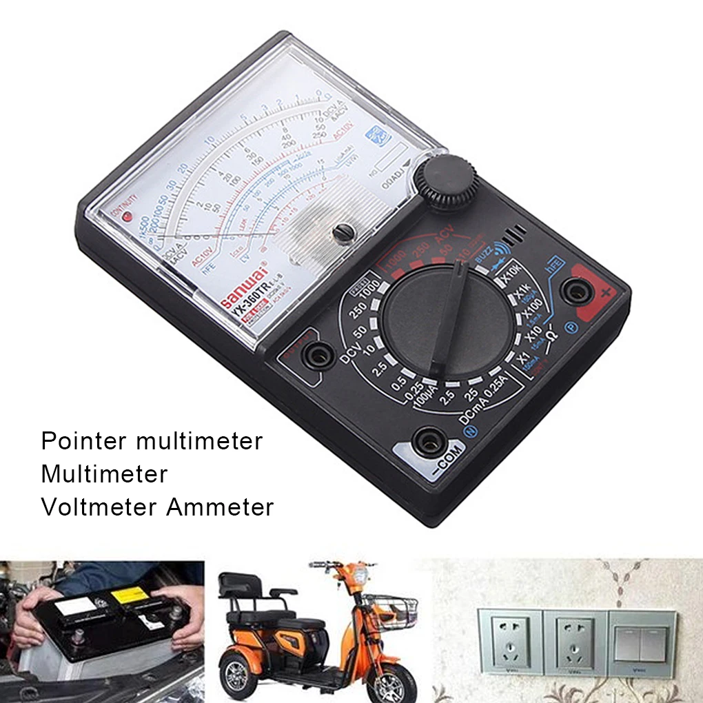 Portable Electric Analog Multitester Pointer Voltmeter Ammeter AC/DC Voltage Current Ohm Multi Meter Tester for Electrician