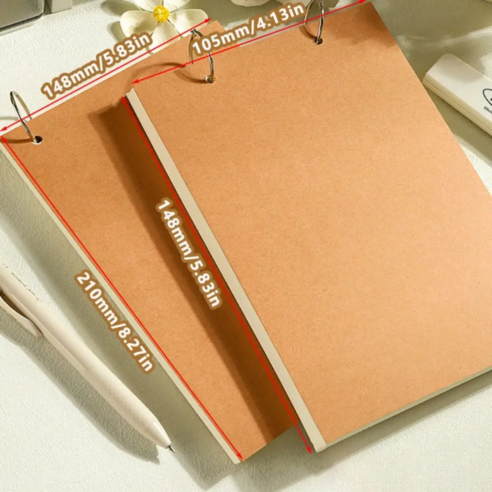 Notatnik A5/A6 na luźnych kartkach, dziurkowany, z pustymi kartkami, do rysowania, graffiti, notatnik, prezent na powrót do szkoły