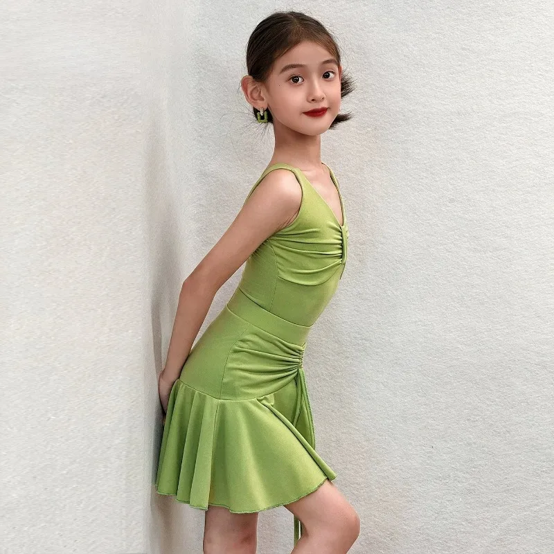 

Children's girl Latin dance outfit girls practice suit 2026 new style children's professional dance set separate training suit