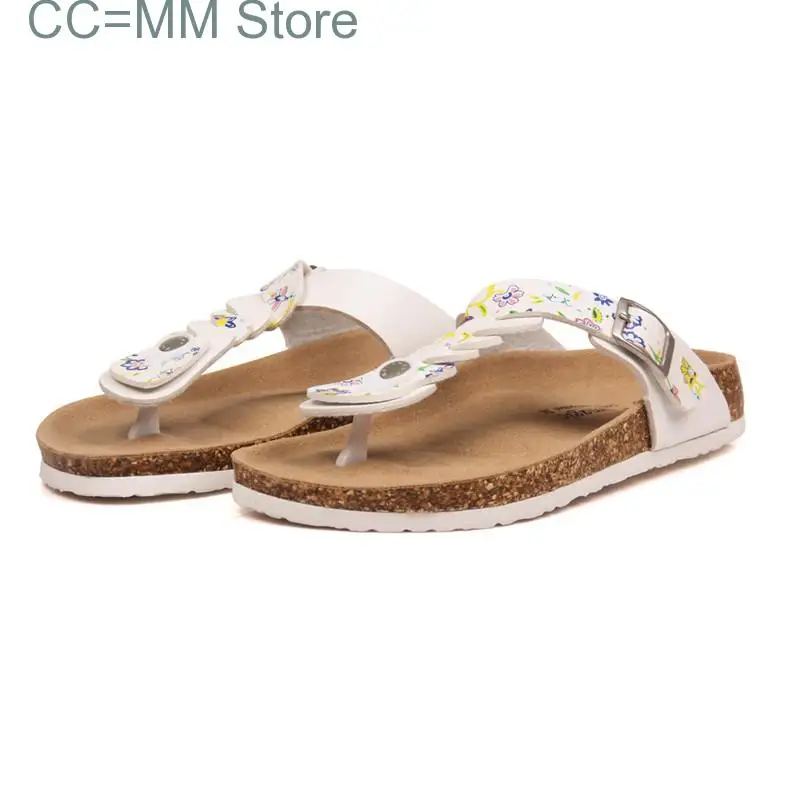 New Fashion Cork Flip Flops Slippers Women Summer Beach Casual Buckle Outside Non-slip Slides Shoe