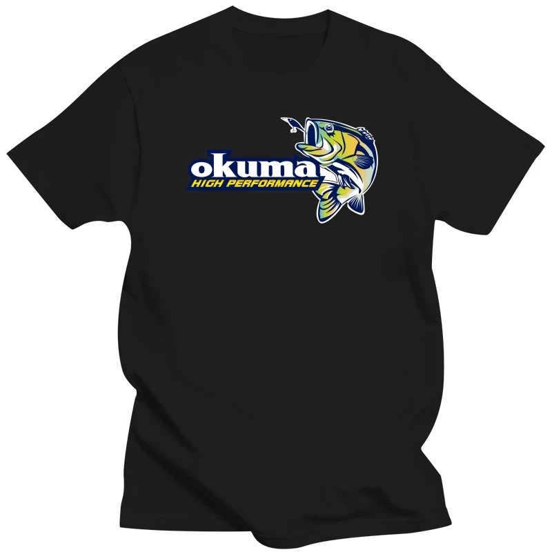 Rods Reels High Performance Okuma Fishing Tees Mens Black T-shirt Size S-XXXL(1)