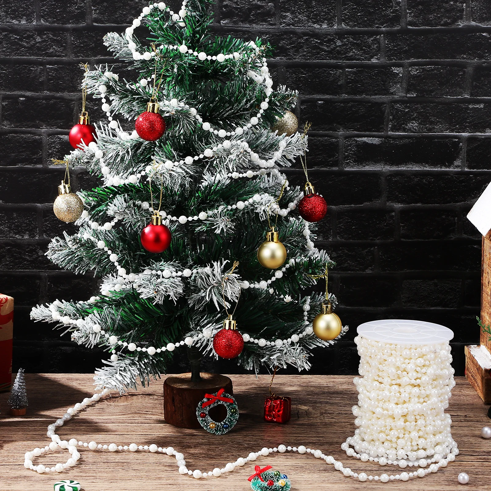 

Pearl Strings for Decorating Beaded Garland Artificial Pearl Chain Wedding Decoration 22 M Independent Beads Large Roll