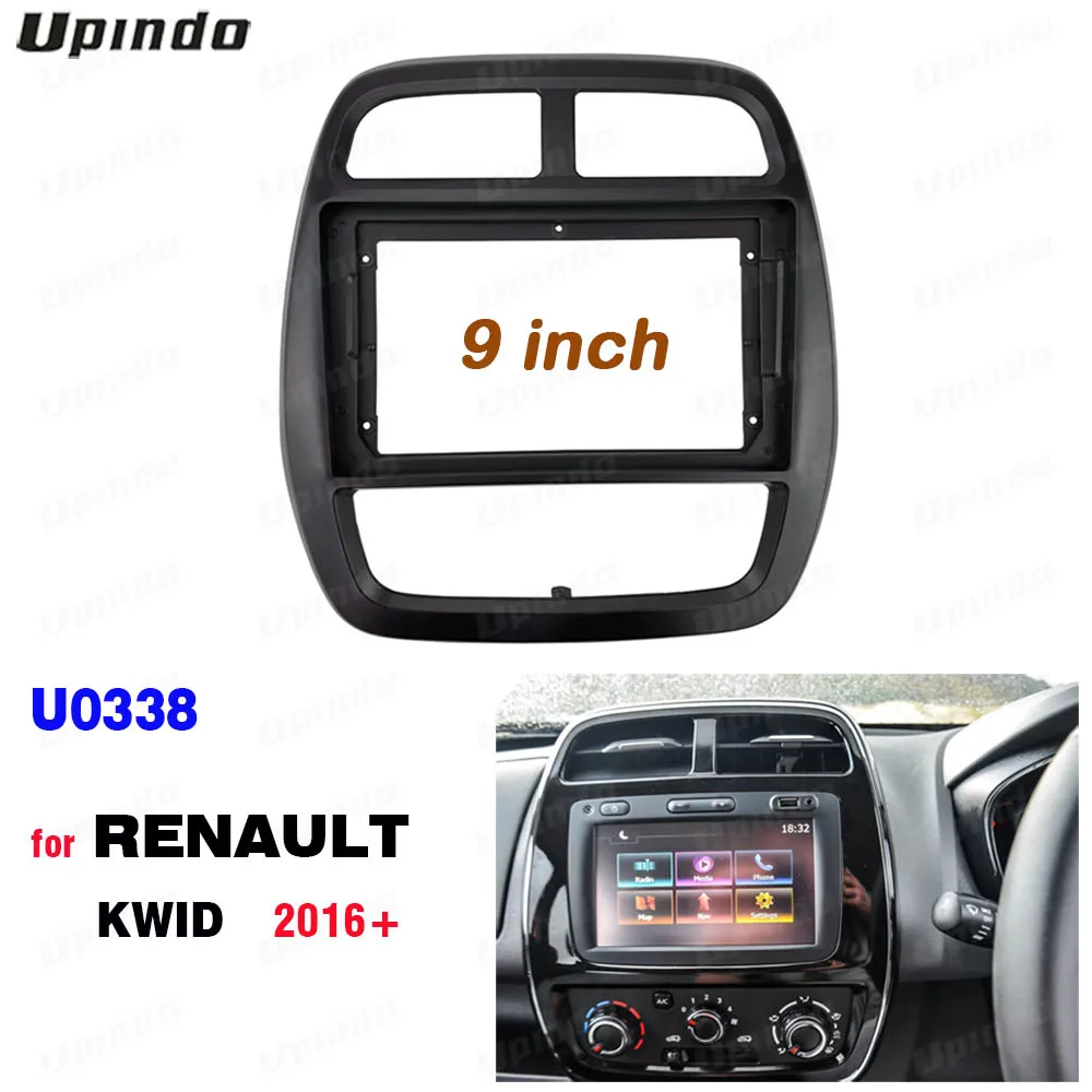 

For Renault Kwid 2016+ 2 Din 9" Fascia Panel Frame | Radio Installation Dash Kit | ABS+PC Plastic Trim Panel for Car Stereo