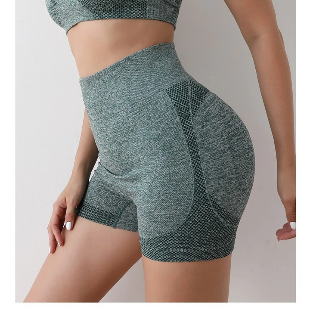 

Women High Waisted Yoga Shorts Quick Dry Stretchy Seamless Workout Gym Fitness Shorts
