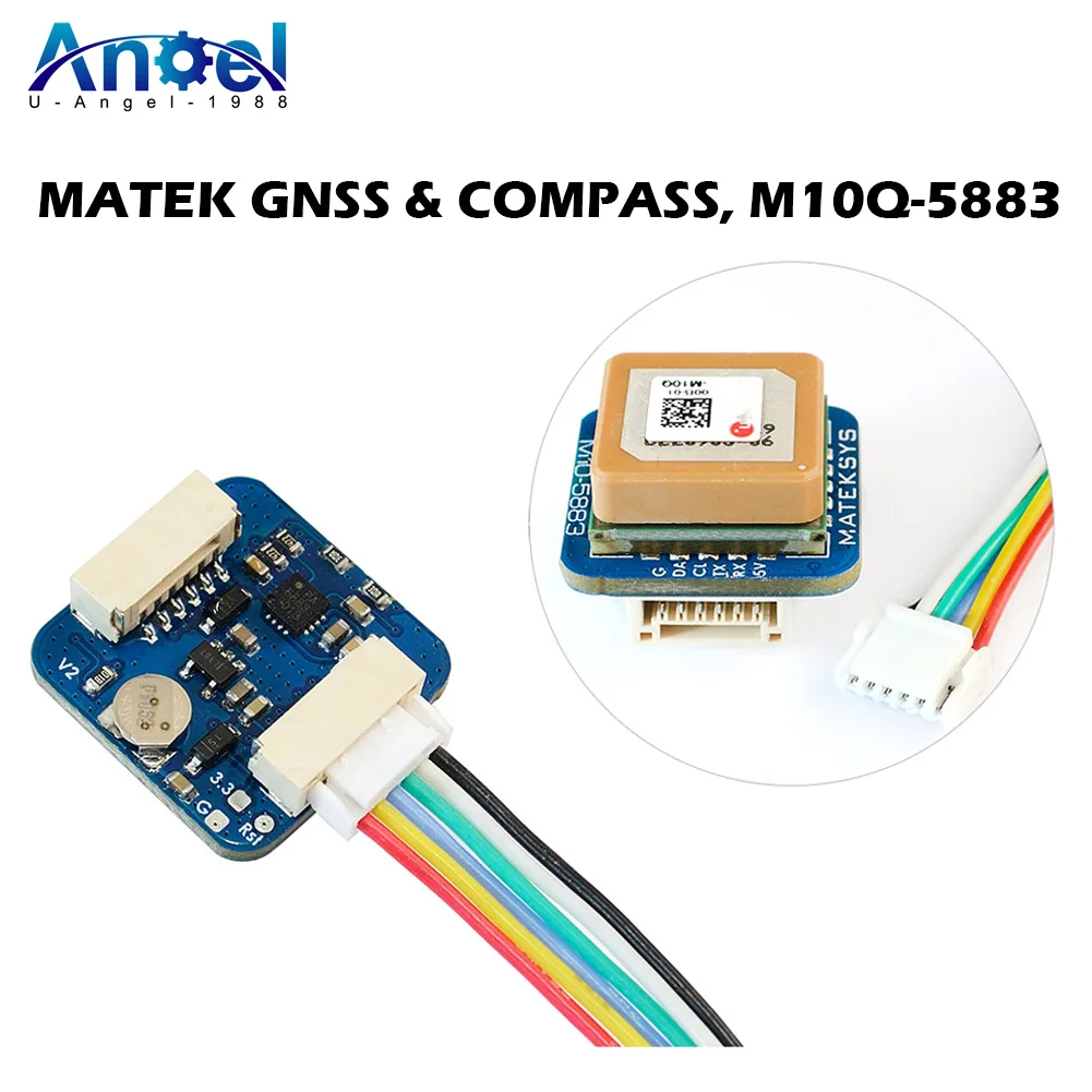 

New Matek Systems M10Q-5883 72 Channel SAM-M10Q GPS & QMC5883L Digital AirSpeed 4~9V With Compass Module For RC FPV Racing Drone