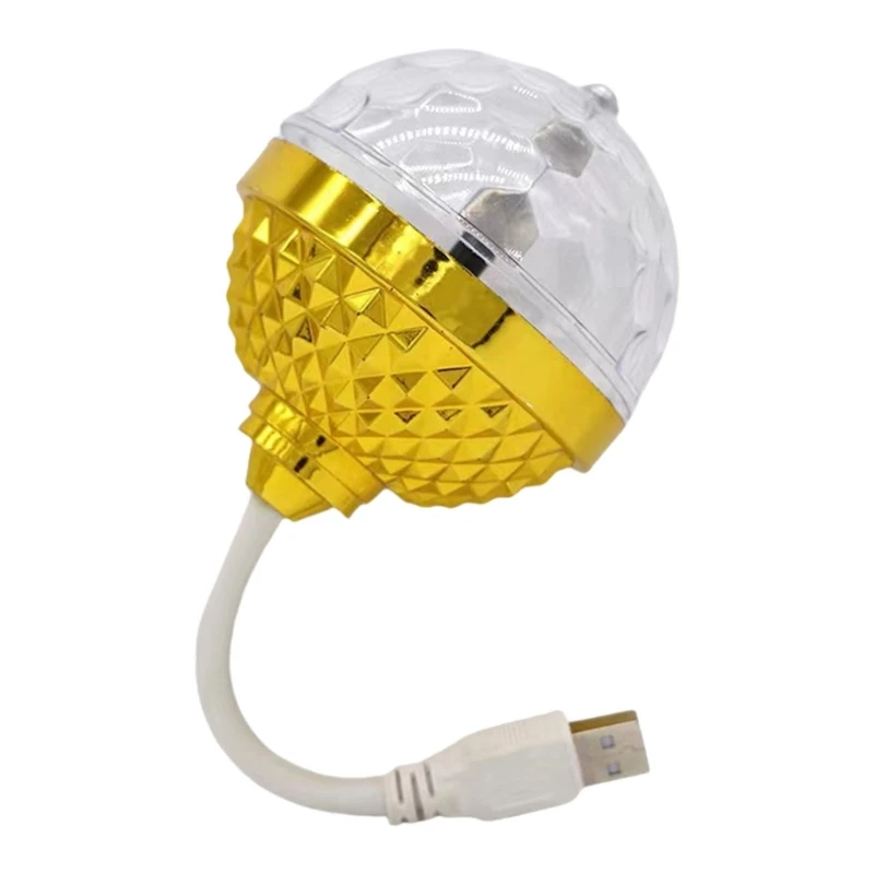97QC Crystal Ball LED Party Light 360 الإسقاط الدوار مع إمدادات الطاقة USB
