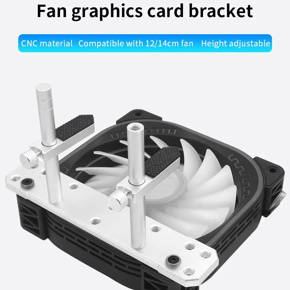 

TISHRIC Aluminum Alloy Graphics Card Bracket Seaview Room Chassis Graphics Card Fixing Holder Adjustable PC Case ATX Cooling Kit