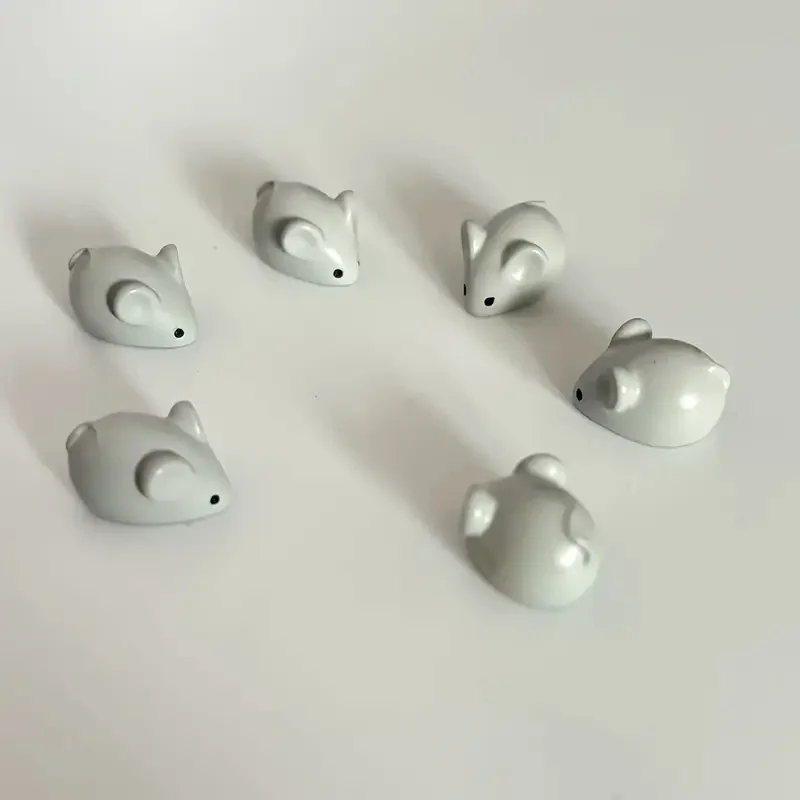 10/20 個の小さな樹脂グレーマウスミニチュア置物、苔マイクロ風景 DIY クラフトホームオーナメント用の妖精の庭の動物